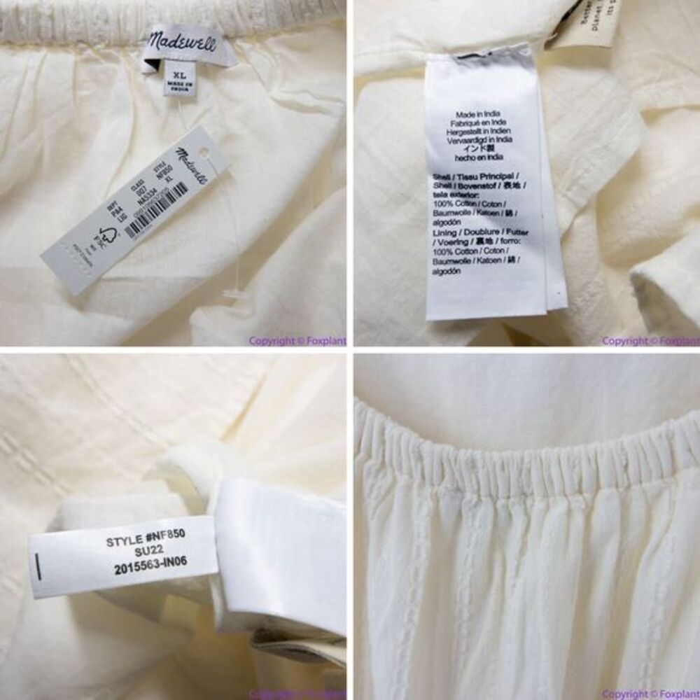 NEW Madewell Ruffle-Strap Tiered‎ Midi Dress in Textural Stripe, XL - Picture 12 of 16